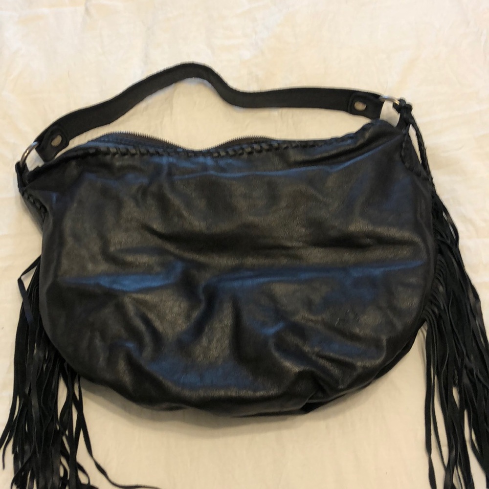 Patricia Nash Vincenzo black leather hobo bag